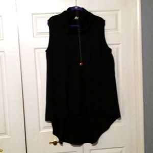 Black Sexy ruffle top Sz 3X